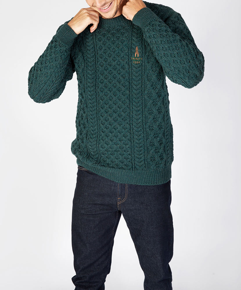 Honeycomb Stitch Blasket Aran Sweater