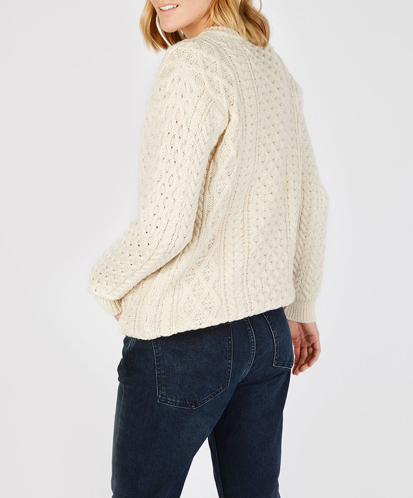 Honeycomb Stitch Blasket Aran Sweater