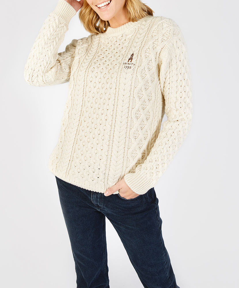 Honeycomb Stitch Blasket Aran Sweater