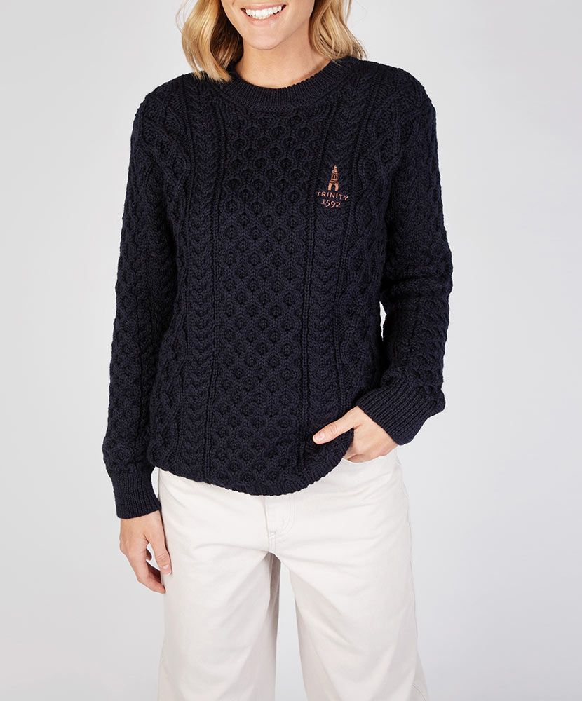 Honeycomb Stitch Blasket Aran Sweater
