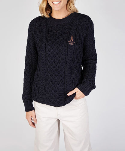 Honeycomb Stitch Blasket Aran Sweater