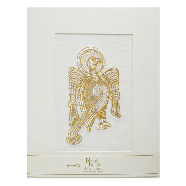 Book of Kells Irish Linen Saint John White