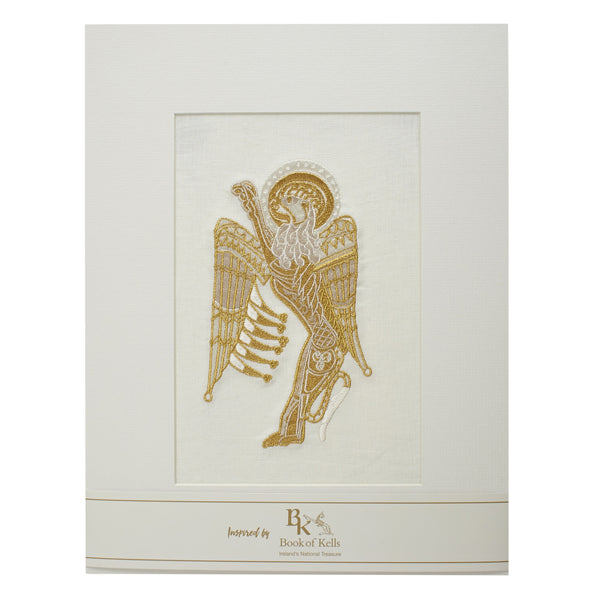 Book of Kells Irish Linen Saint Mark White