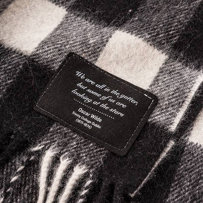 Trinity College Dublin Oscar Wilde Avoca Scarf Black Grey & White