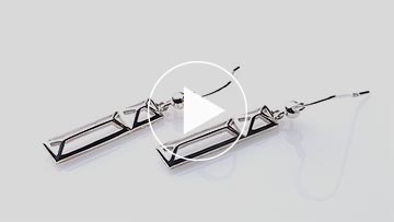 Trinity College Dublin Sterling Silver Drop Earrings Rectangle Door