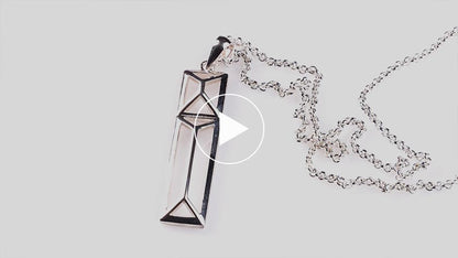 Trinity College Dublin Sterling Silver Door Pendant Rectangle