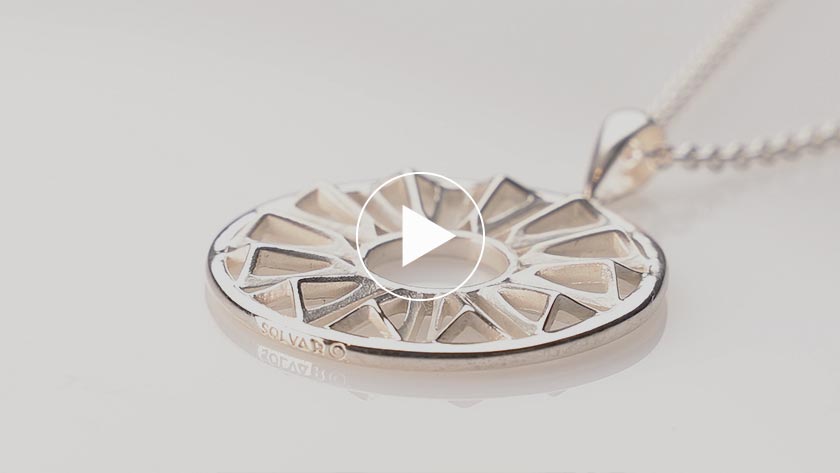 Trinity College Dublin Sterling Silver Door Pendant Circle