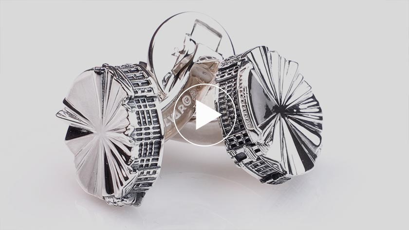 Sterling Silver Trinity College Dublin 1592 Collection Cufflinks