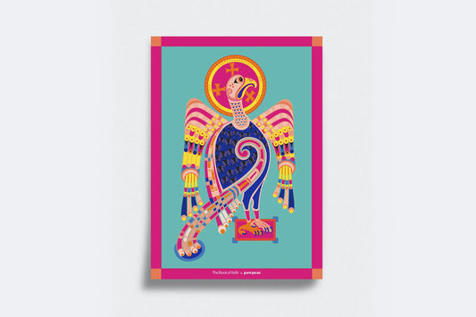 Book of Kells X Pawpear – f. 27v Eagle A4 Print