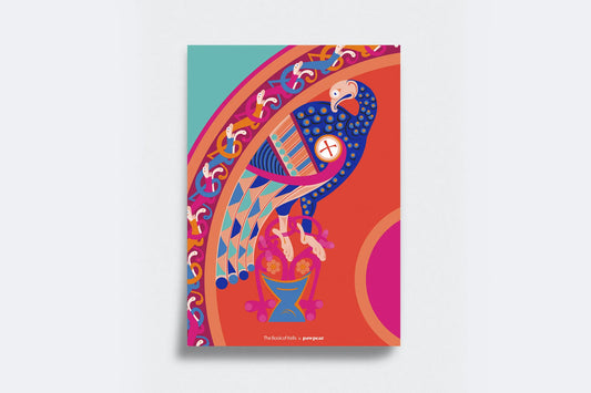 Book of Kells X Pawpear – f. 32v Peacock A4 Print