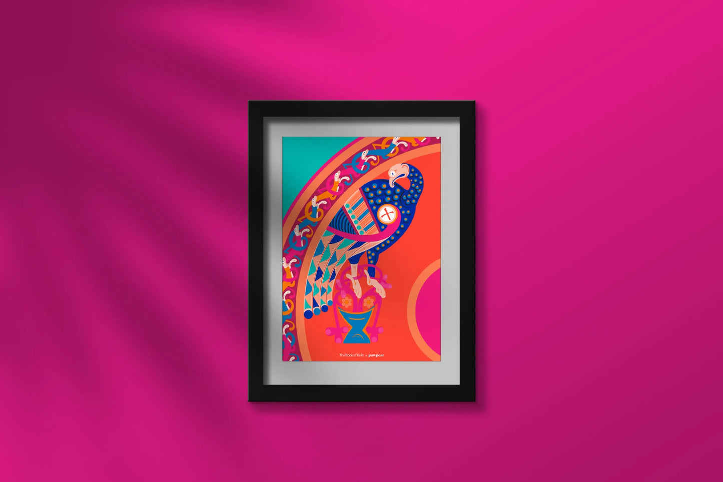 Book of Kells X Pawpear – f. 32v Peacock A4 Print
