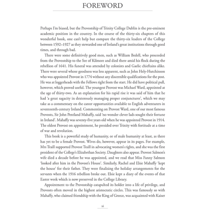 Trinity College Dublin:The Provosts 1592- 1927