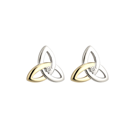 Solvar Sterling Silver Trinity Knot Earrings