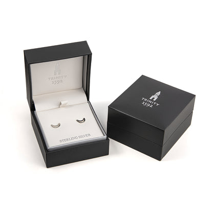 Trinity College Dublin Sterling Silver Stud Earrings Long Room Modern