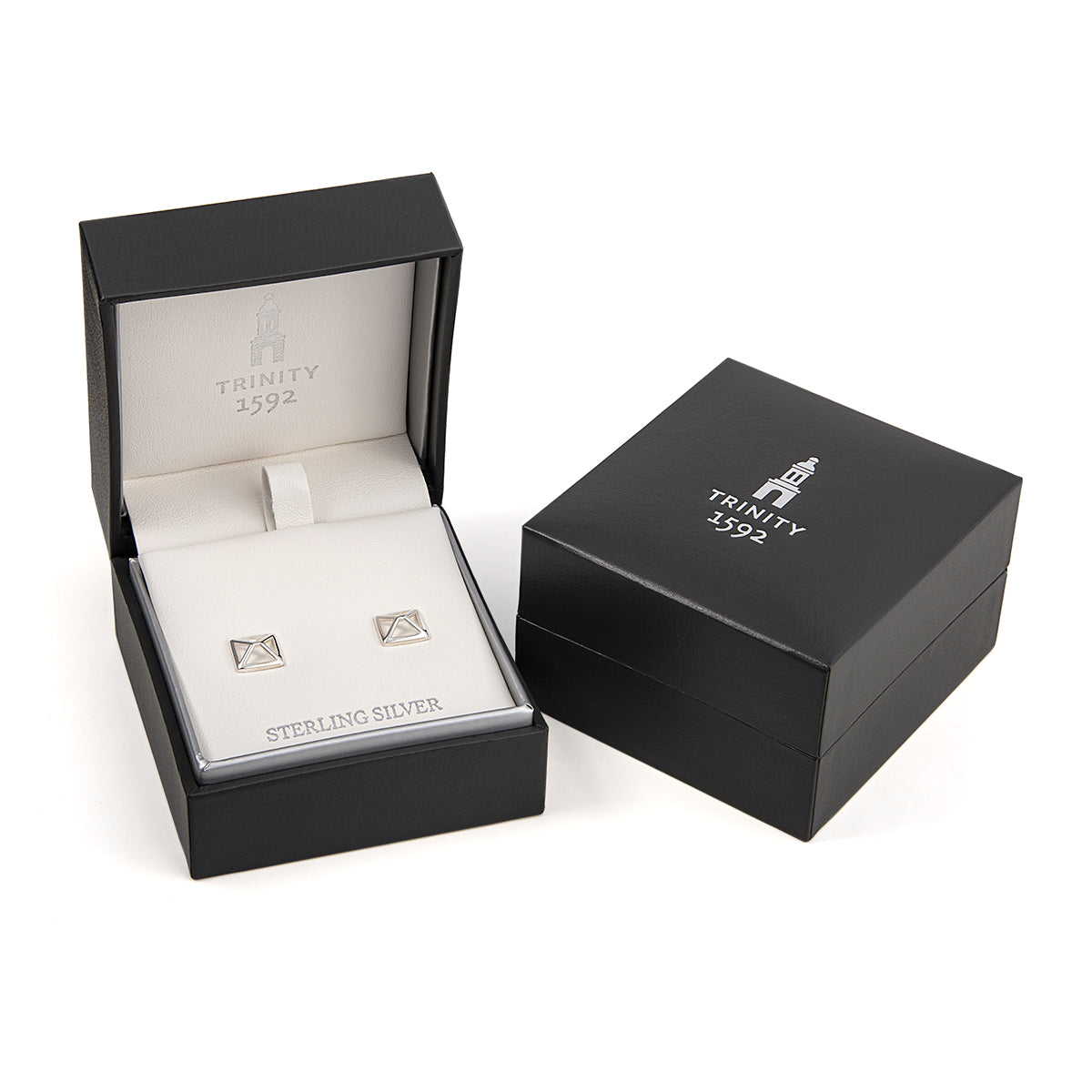 Trinity College Dublin Sterling Silver Stud Earrings Rectangle Door