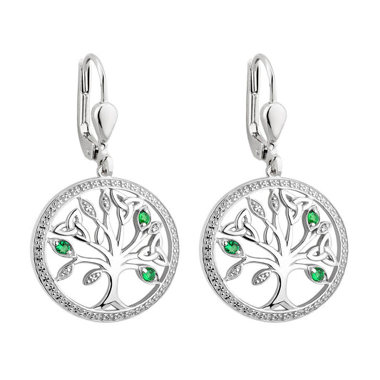 Solvar Sterling Silver Tree of Life Earrings