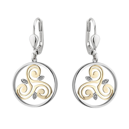 Solvar Sterling Silver Round Spiral Earrings
