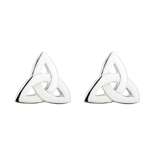 Silver Trinity Knot Stud Earrings