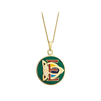 Book of Kells Gold Plated Celtic Initial Pendant