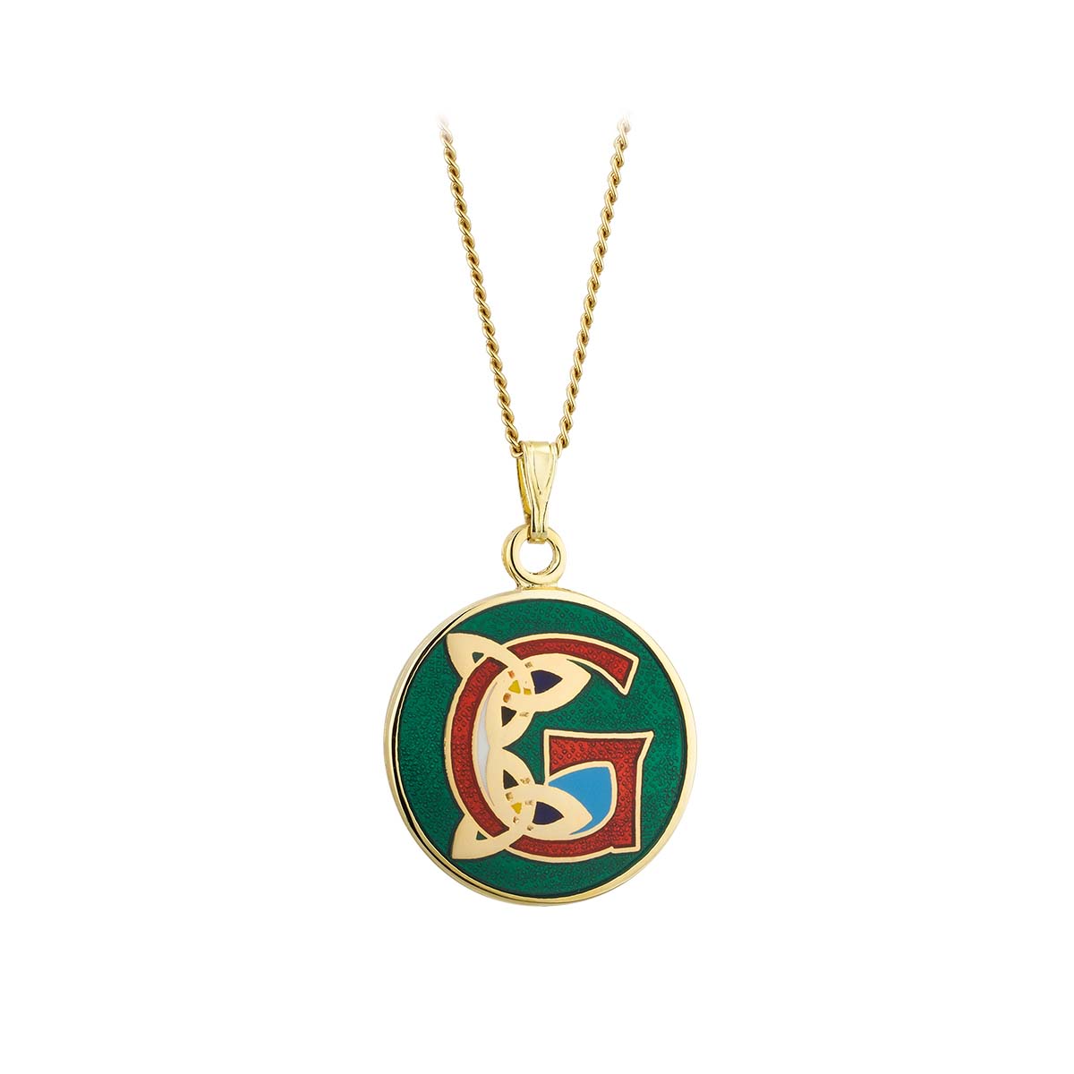Book of Kells Gold Plated Celtic Initial Pendant