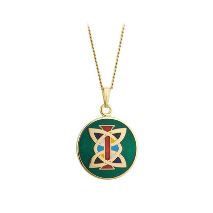 Book of Kells Gold Plated Celtic Initial Pendant