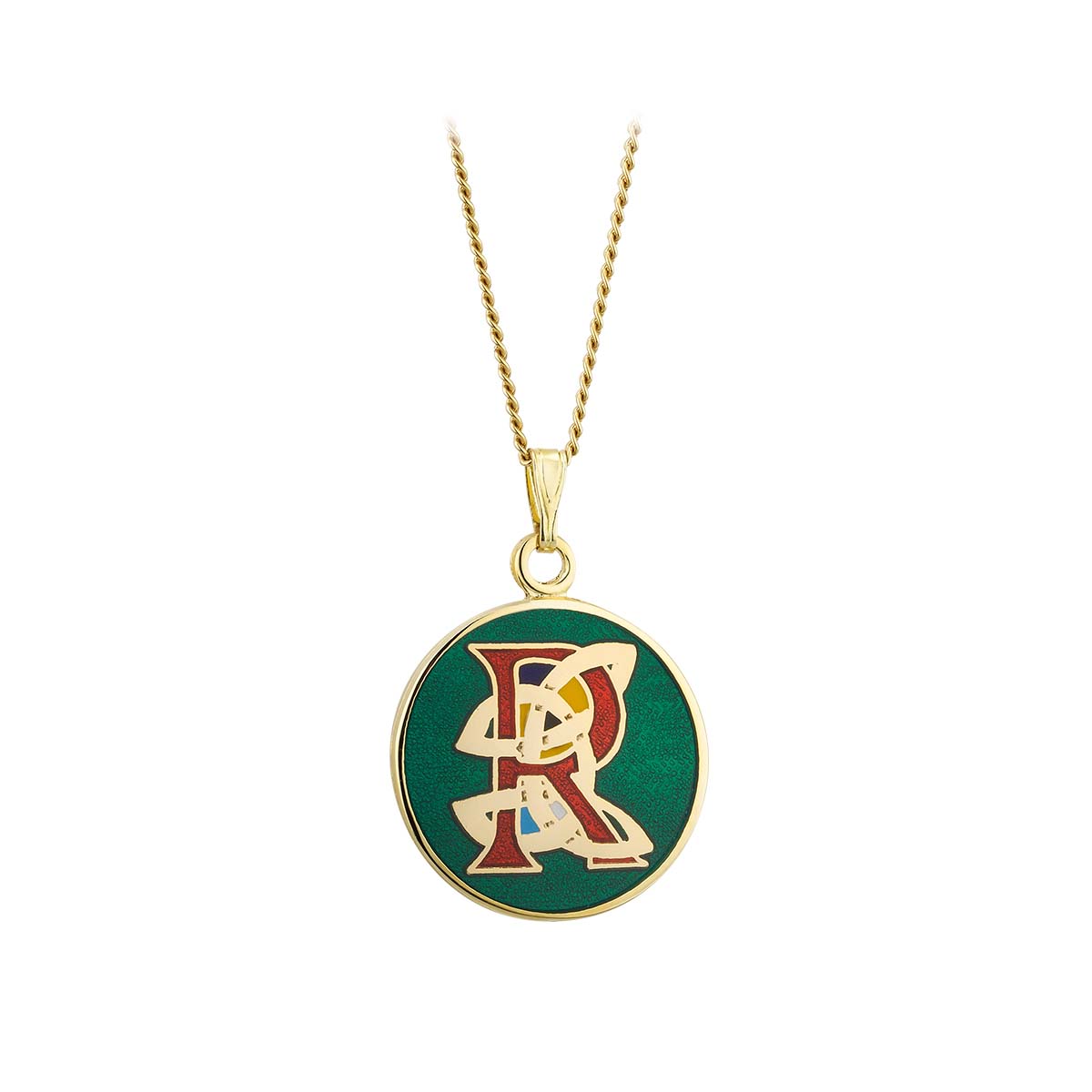 Book of Kells Gold Plated Celtic Initial Pendant
