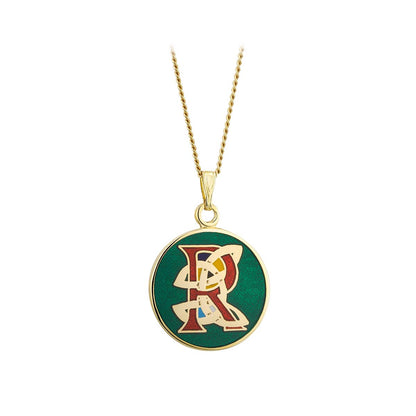 Book of Kells Gold Plated Celtic Initial Pendant