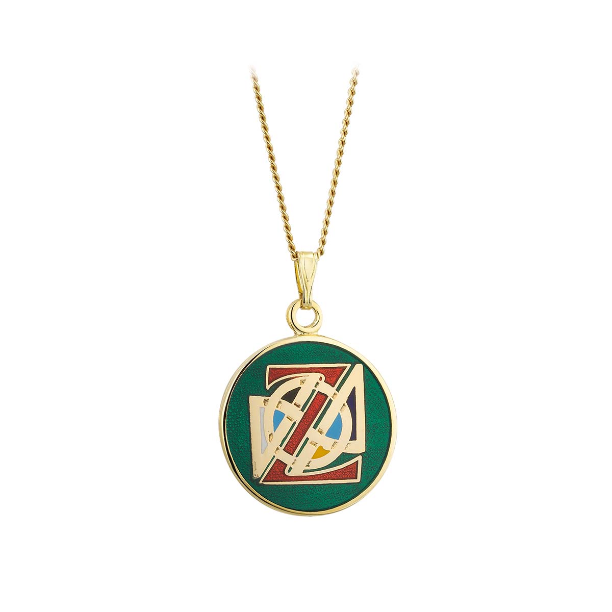 Book of Kells Gold Plated Celtic Initial Pendant