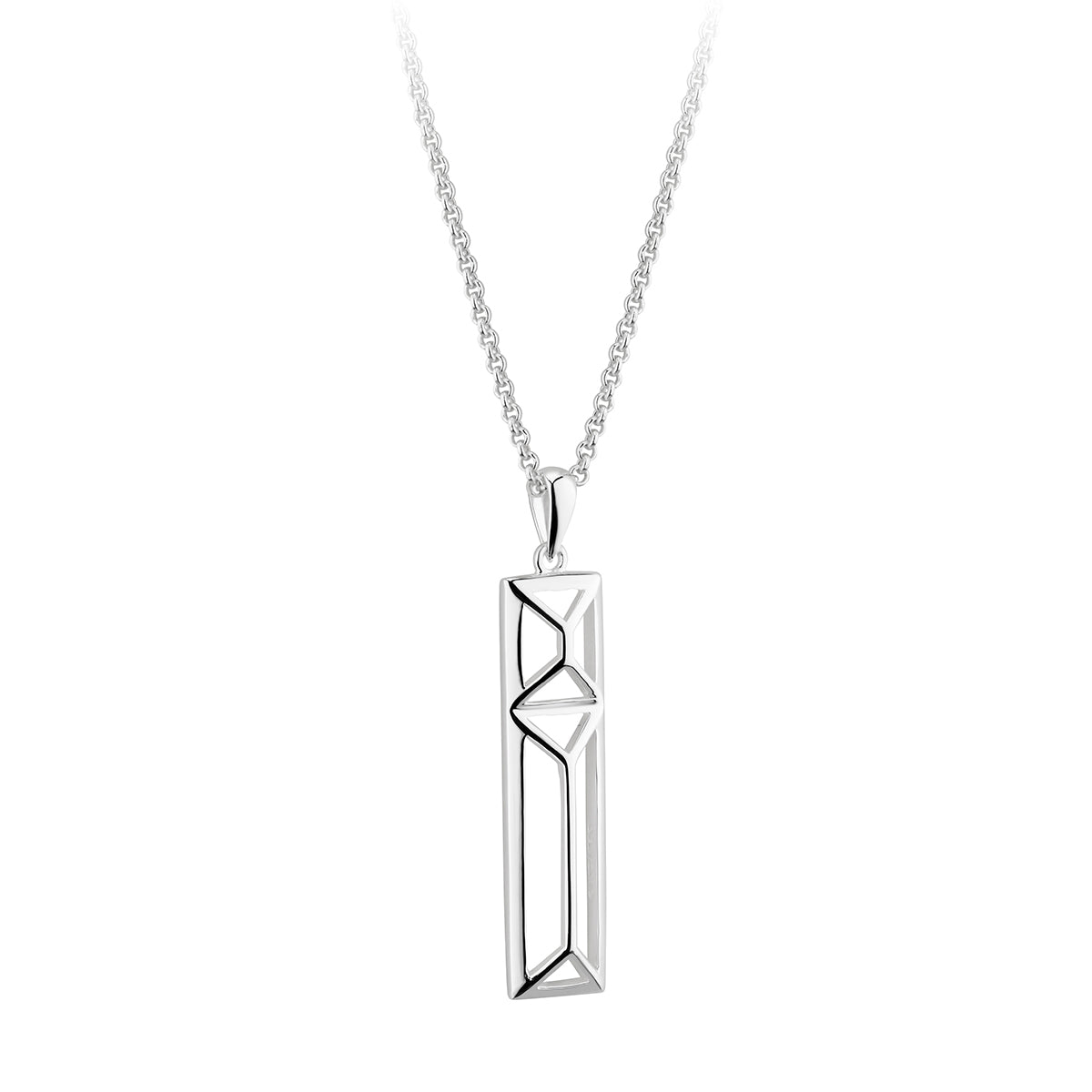Trinity College Dublin Sterling Silver Door Pendant Rectangle