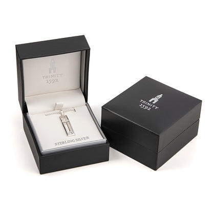 Trinity College Dublin Sterling Silver Door Pendant Rectangle