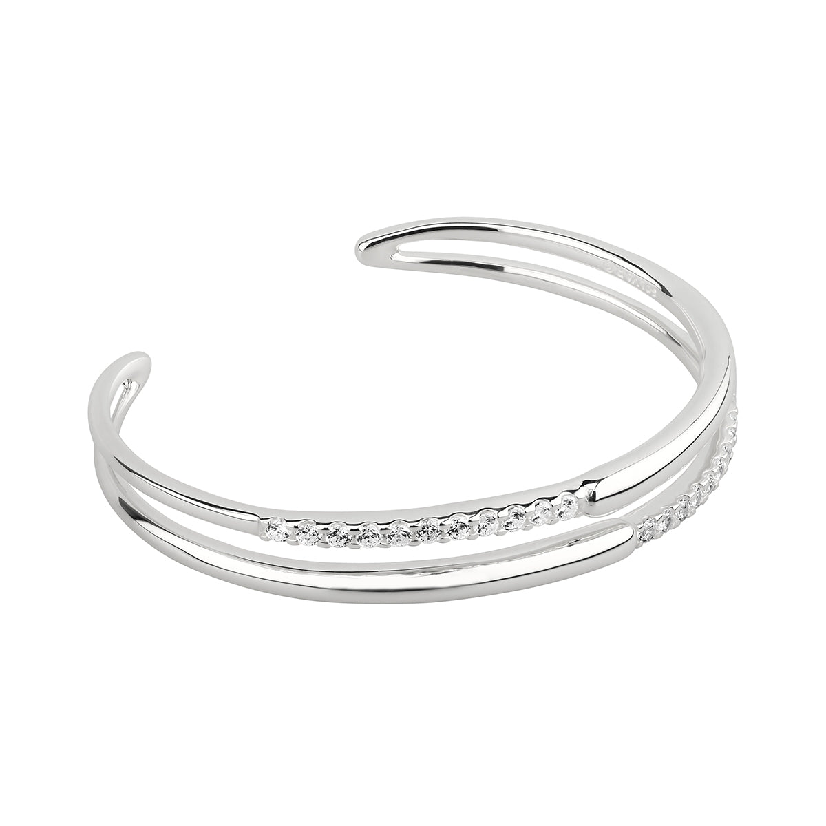 Sterling Silver Long Room Inspired Bangle
