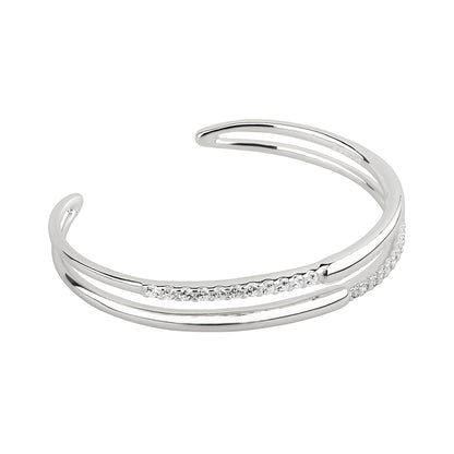 Sterling Silver Long Room Inspired Bangle