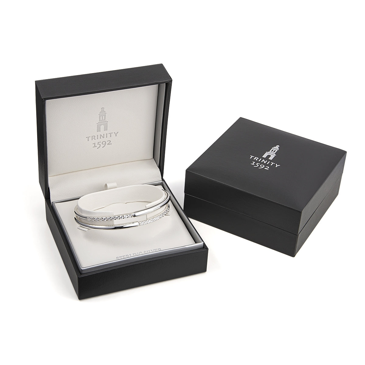 Sterling Silver Long Room Inspired Bangle