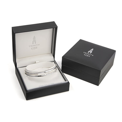 Sterling Silver Long Room Inspired Bangle
