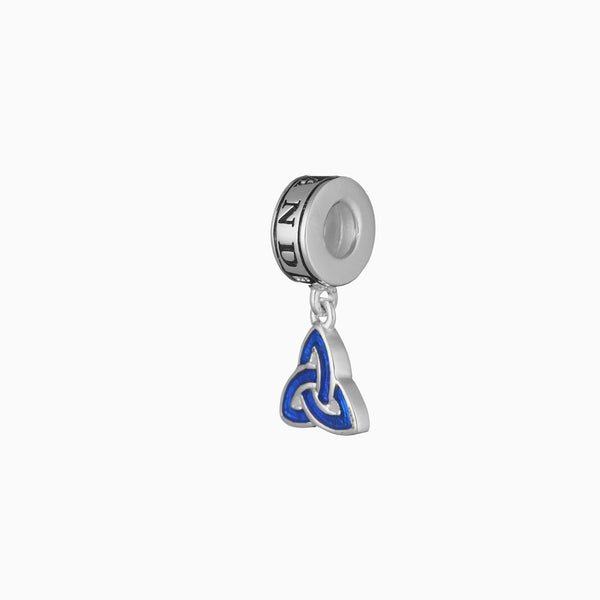 Sterling Silver Enamel trinity knot dangle bead