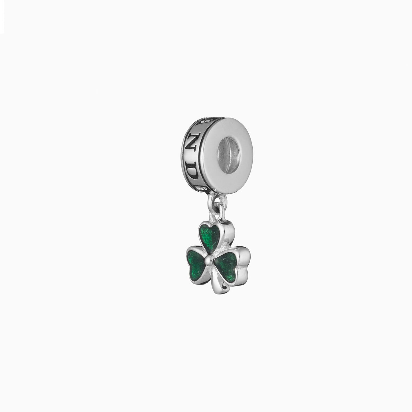 Trinity College Dublin Enamel Shamrock Dangle Bead