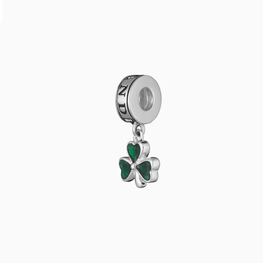 Trinity College Dublin Enamel Shamrock Dangle Bead