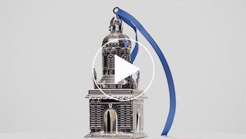 Trinity College Dublin - Campanile 3D Decoration Silver