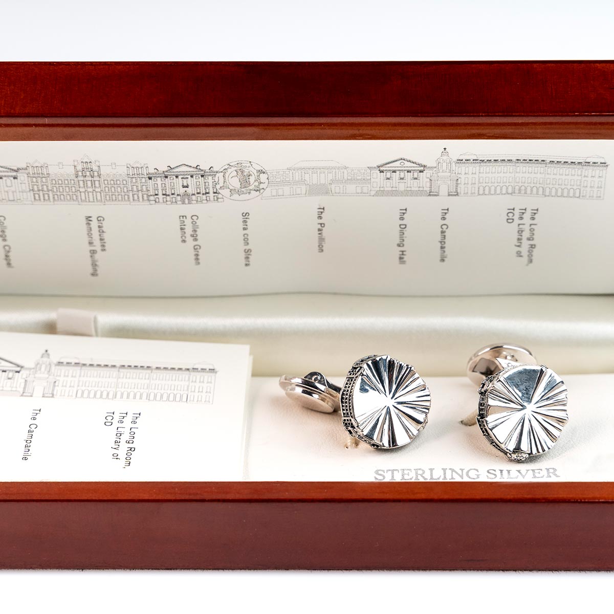 Sterling Silver Trinity College Dublin 1592 Collection Cufflinks