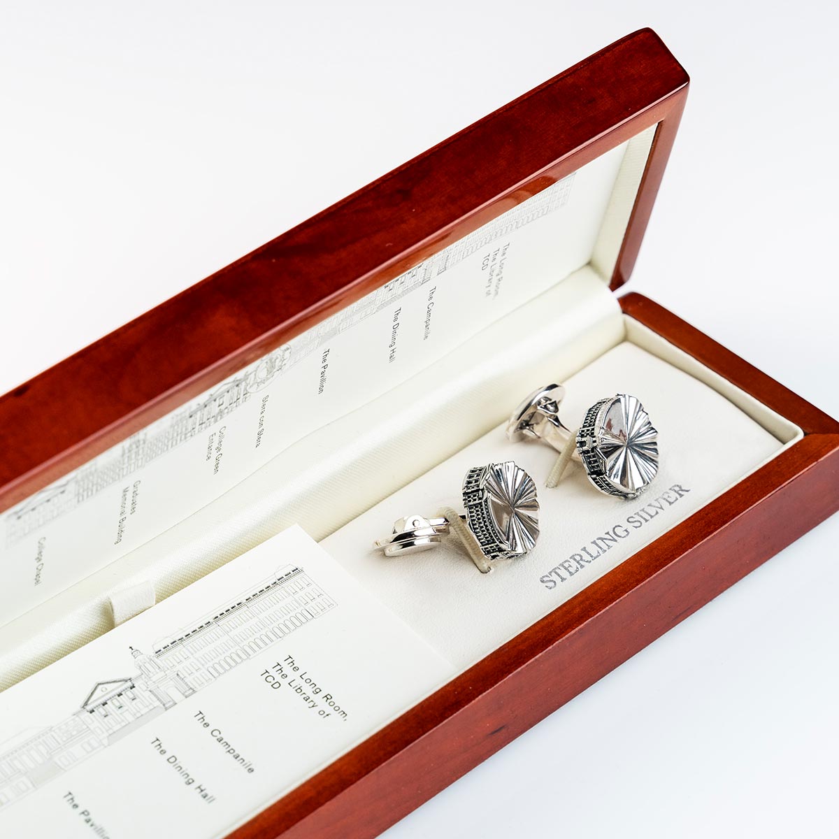 Sterling Silver Trinity College Dublin 1592 Collection Cufflinks