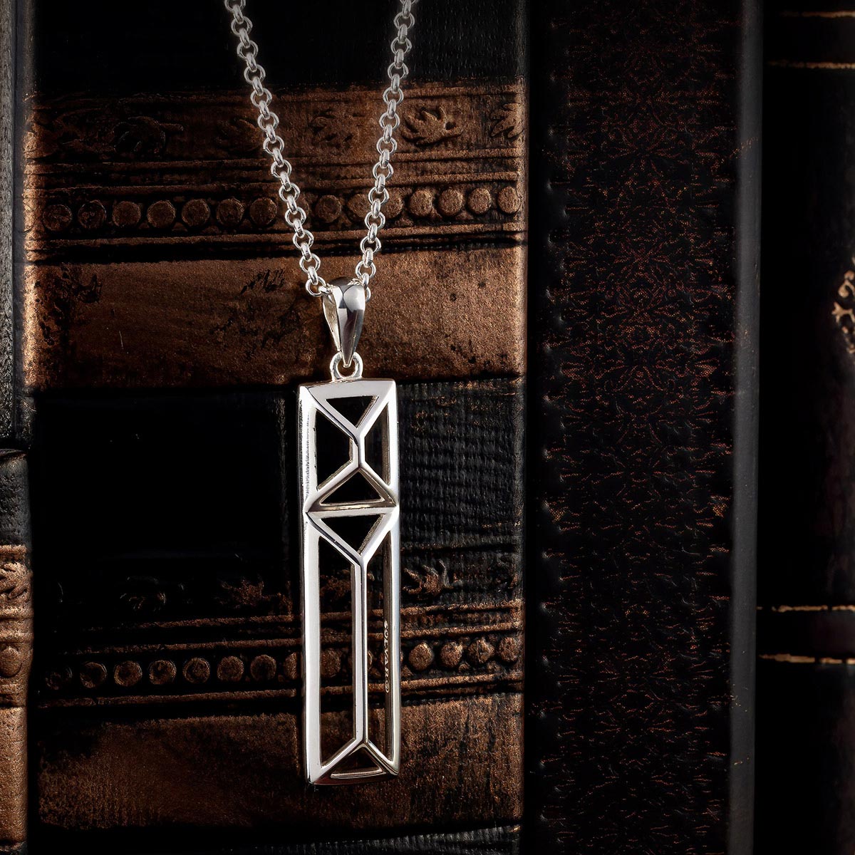 Trinity College Dublin Sterling Silver Door Pendant Rectangle