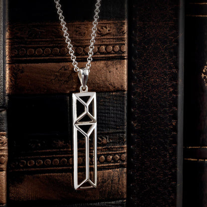 Trinity College Dublin Sterling Silver Door Pendant Rectangle