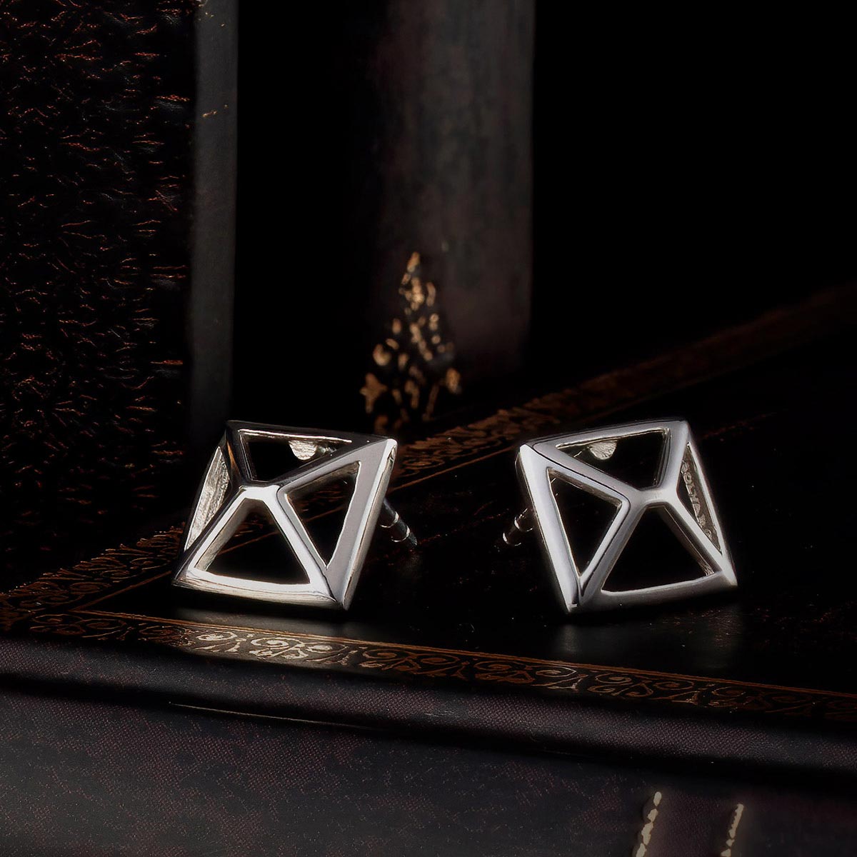 Trinity College Dublin Sterling Silver Stud Earrings Rectangle Door