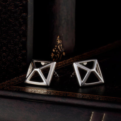 Trinity College Dublin Sterling Silver Stud Earrings Rectangle Door