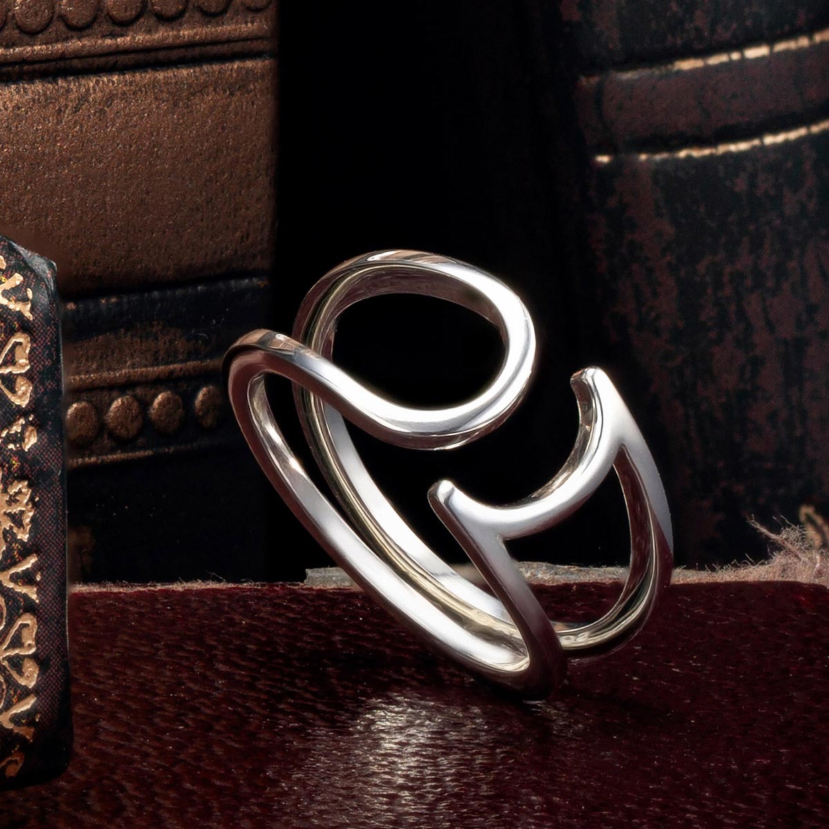 Trinity College Dublin Sterling Silver Ring Modern Long Room