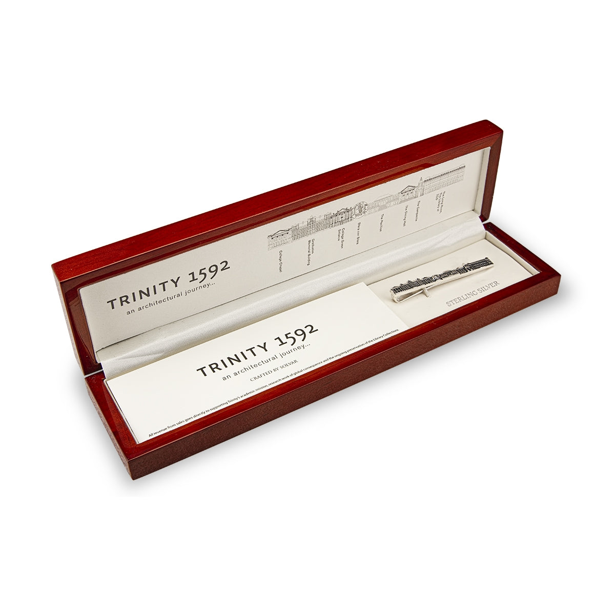 Sterling Silver Trinity College Dublin 1592 Collection Tie Bar