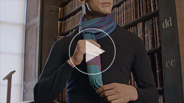 Book of Kells Avoca Scarf Blue