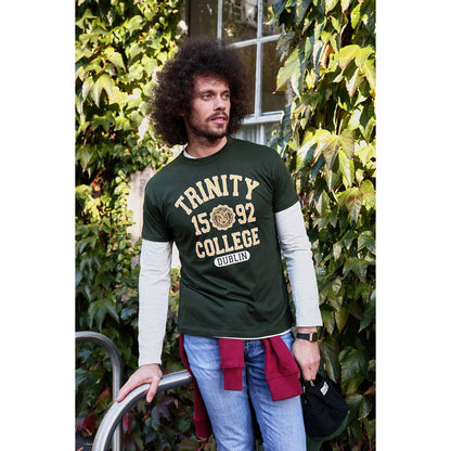 Trinity College Dublin 1592 T-Shirt Bottle Green & Mustard