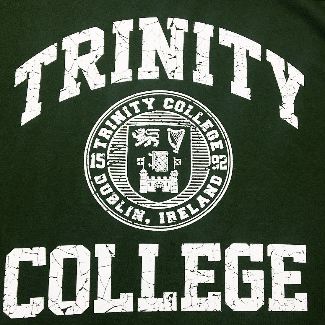 Trinity College Dublin Crest T-shirt Bottle Green