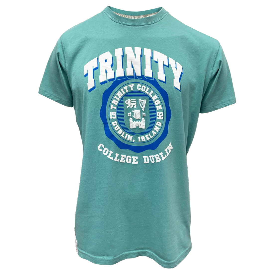 Trinity College Dublin Ocean Green Trinity Crest T-shirt